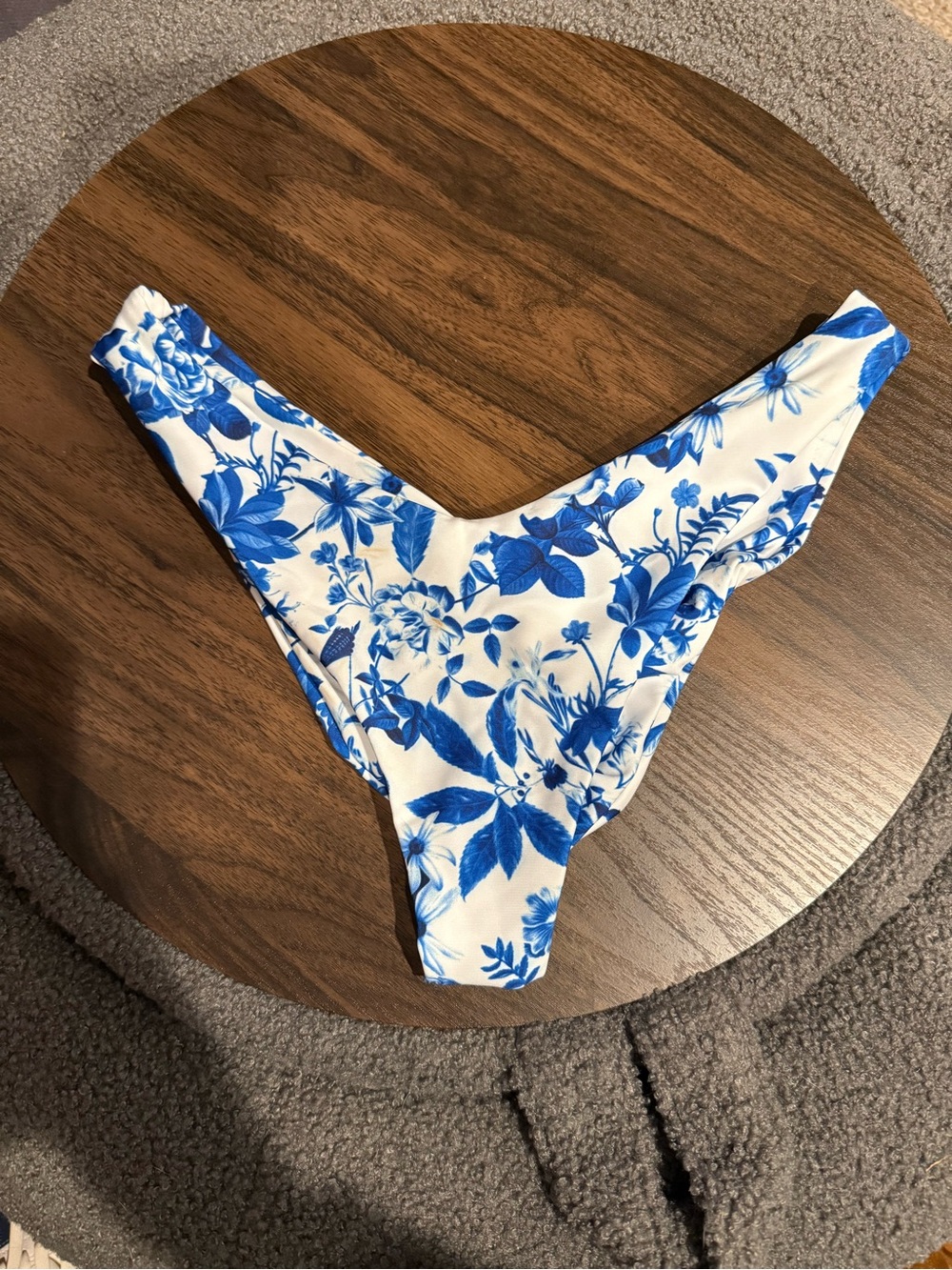 Skatie White & Blue Floral Bikini Bottoms